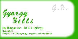 gyorgy willi business card